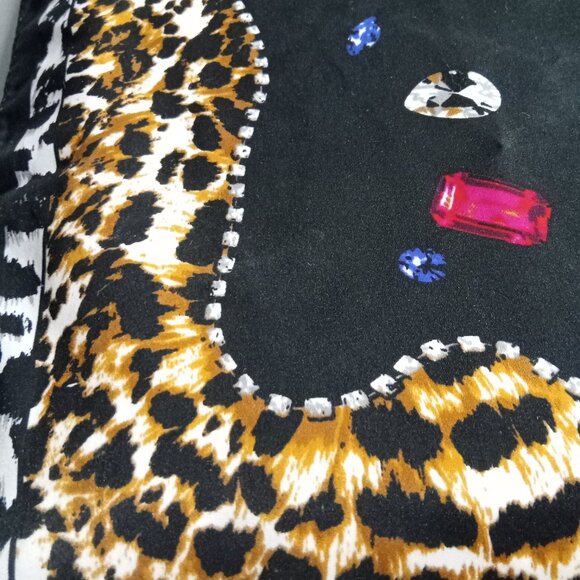 Precious Gems Animal Print Square Scarf 24" - Picture 2 of 8